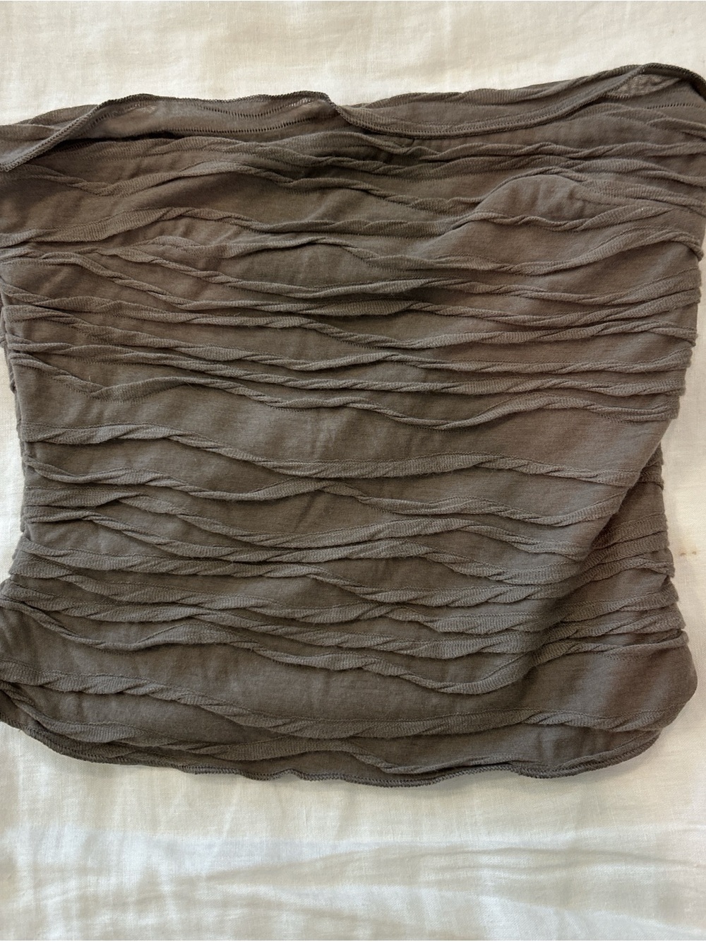 Princess Polly Brown Ruffled Strapless Tube Top